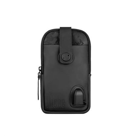 Pochette de téléphone en gros avec port de charge USB et poche en cuir. - Pochette pour téléphone avec port de charge USB et poche en cuir artificiel.